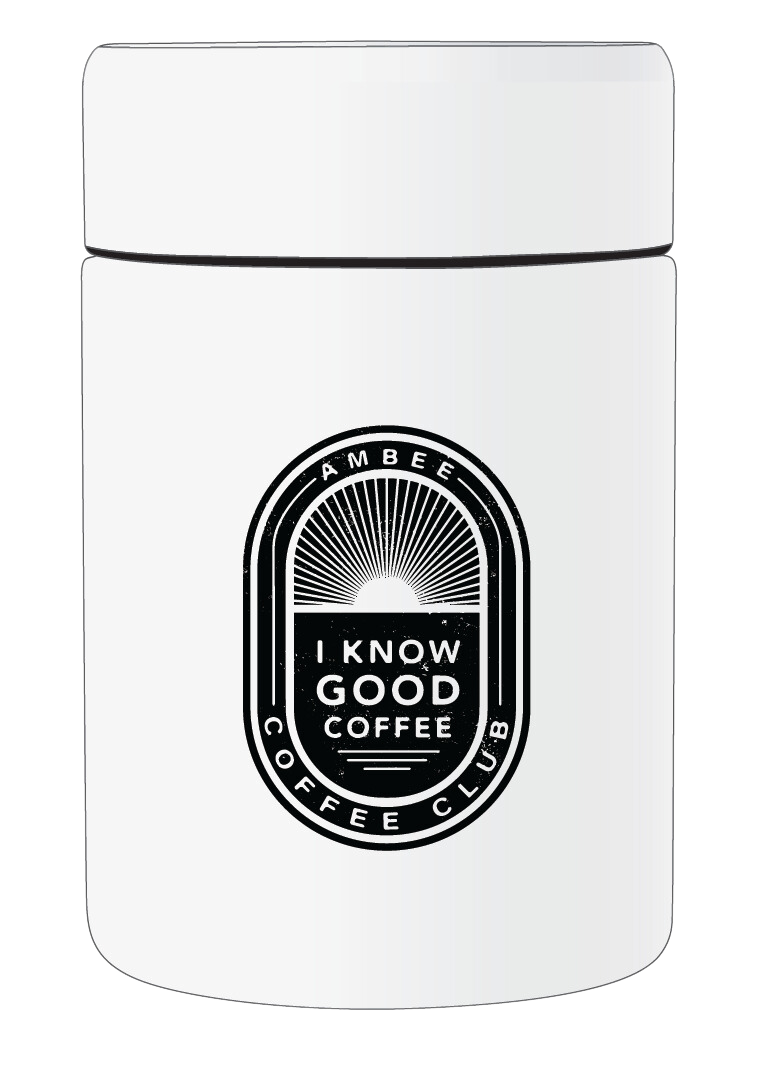 Collaboration with Miir and Ambee Coffee Co. on a 12oc coffee cannister for Ambee's organic coffee club subscribers